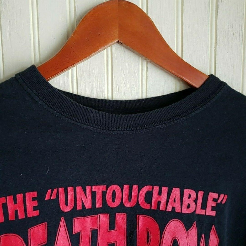 Death Row Records Shirt Mens Medium Black Untouchable Logo Graphic Tee Tagless
